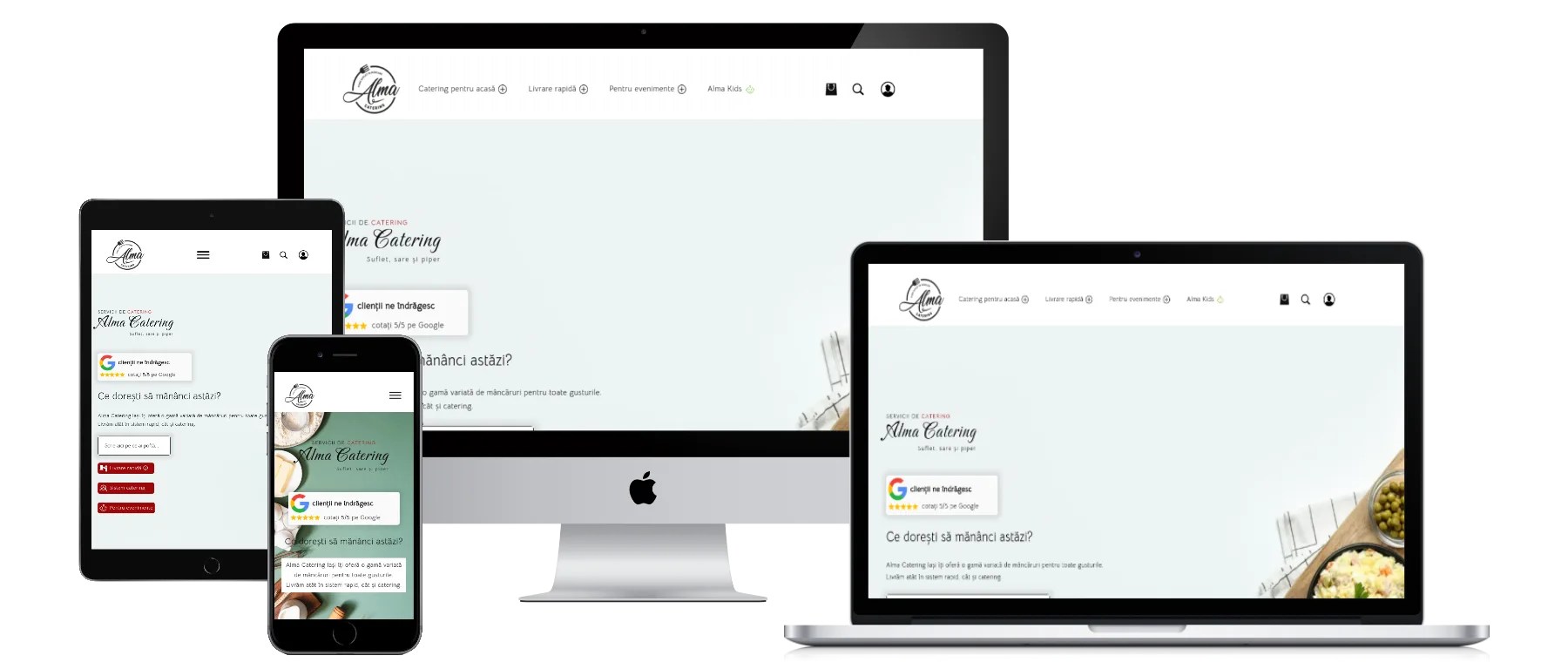Alma Catering project screenshot